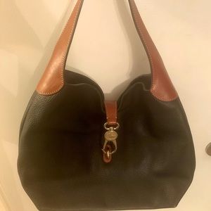 Dooney & Bourke Black and Brown Leather Purse